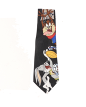 Vintage 90s Looney Tunes Space Jam Basketball Bugs Bunny Taz Neck Tie Polyester - £22.64 GBP
