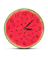 Summer Time Watermelon Modern Wall Clock With Numbers Tropical Kitchen W... - £32.62 GBP