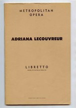Adriana Lecouvreur Metropolitan Opera Libretto Scribe and Legouve  - £14.09 GBP