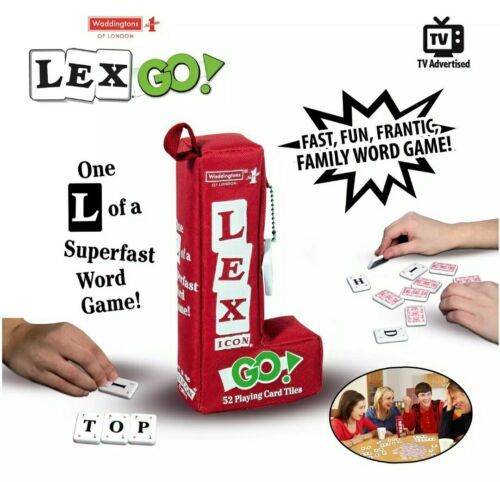 LEXICON GO: SUPER FAST WORD GAME: 52 PLAYING CARD TILES: WADDINGTONS: BRAND NEW - $17.09