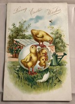 c.1900 Chicks Hatching Embossed Easter Postcard Raphael Tuck &amp; Sons Germany - £7.82 GBP