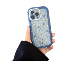 Anymob iPhone Case Blue Cute Cartoon Flower Soft Silicone Transparent Clear TPU  - £21.49 GBP