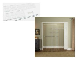Closet System 6 1/2-8 ft. Direct Mount Non-Adjustable White Rubbermaid 3... - $54.44