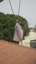 Kunzite pendant / Kunzite crystal / Pink kunzite - $17.38