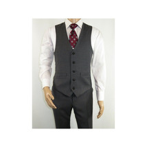 Men's RENOIR Vest Wool 140's Adjustable, Full Lining 508-3 Mid Gray image 10