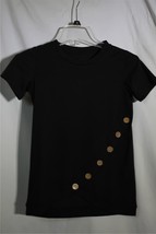 New Eytino Girls Short Sleeve Black Stretchy Shirt Sz L 8-9 Years Old - £15.17 GBP