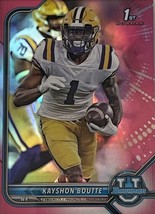 2022 1st Bowmanuniversity U Kayshon Boutte Lsu Tigers Chrome Pink Refractor Mint - £6.49 GBP