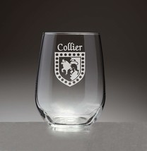 Collier Irish Coat of Arms Stemless Wine Glasses (Sand Etched) - £53.30 GBP