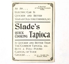 Slade&#39;s Quick Tapioca Pudding 1897 Advertisement Victorian Dessert ADBN1A5 - $377.73 MXN