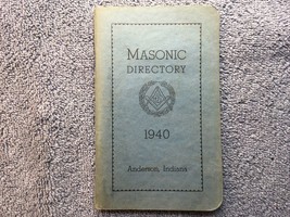 MASONIC DIRECTORY OF ANDERSON IN - 1940 - Fraternal Organizations - Free... - $470.84 MXN