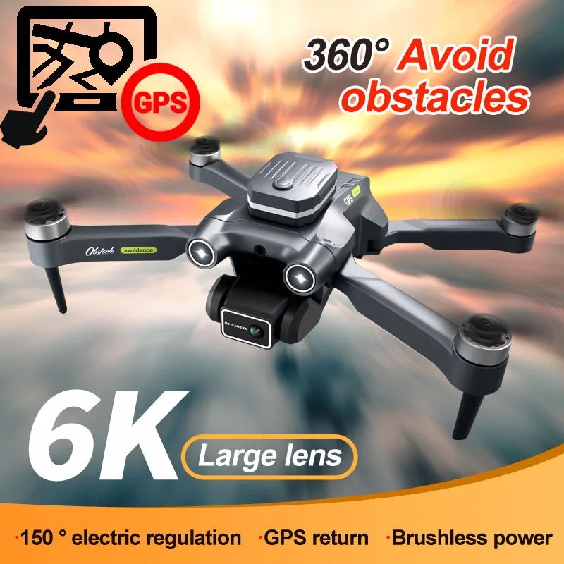 H23 GPS Rc Drone with 6K HD Dual Camera Professional Photography Obstac - £82.62 GBP+