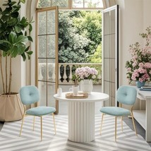 Beige &amp; Green Upholstered Dining Chairs (Set of 2) - $2,478.92 MXN