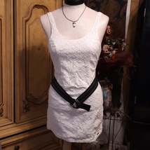 Womens Dress HOLLISTER White Lace Mini Cotton blend sz 1 - £19.18 GBP