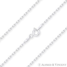 1.6mm D-Cut Anchor Cable Link Italian .925 Italy Sterling Silver Chain Necklace - £15.53 GBP+