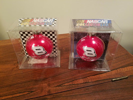 Dale Earnhardt Jr. Nascar Set of Two Red Collectible Holiday Ornaments (NEW) - £11.69 GBP