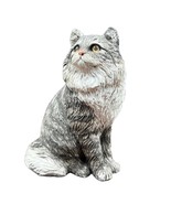 1995 Vintage Grey Sandicast Maine Coon Cat Figurine by Sandra Brue #4104 - $366.58 MXN