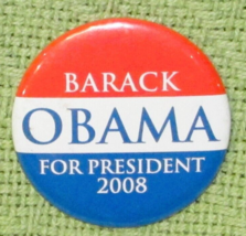 BARACK O&#39;BAMA OFFICIAL CAMPAIGN PIN FOR PRESIDENT POLITICAL PINBACK 2008... - $4.05