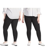 Old Navy Women&#39;s High Rise Leggings Black Plaid Size 3X NWT - £7.64 GBP