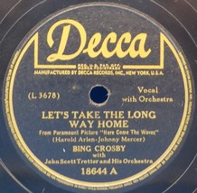Bing Crosby 78 Let&#39;s Take The Long Way Home / I Promise You EE- SH3F - £7.09 GBP