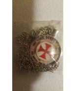 Knights Templar Christian Red Cross Necklace  - $10.99