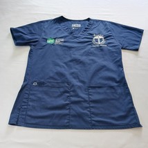 Wonder Work Academy Of Health Science Blue Nurse Uniform Shirt Stretch S... - $13.85