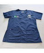 Wonder Work Academy Of Health Science Blue Nurse Uniform Shirt Stretch S... - $13.85