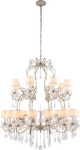 Chandelier DIANA Transitional Crystal Vintage Silver Leaf Metal Wire Royal-Cut - £2,760.61 GBP