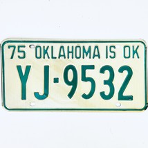 1975 United States Oklahoma Oklahoma County Passenger License Plate YJ-9532 - £14.81 GBP