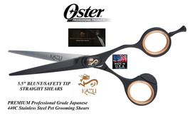 Oster Kazu Premium 440C Pet Grooming 5.5&quot; Round Blunt Safety Tip Shear Scissor - £60.08 GBP