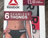 Reebok ~ Womens Thong Underwear Panties Nylon Blend 6-Pack ~ XL - $17.61