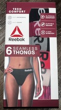 Reebok ~ Womens Thong Underwear Panties Nylon Blend 6-Pack ~ XL - £13.84 GBP