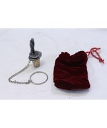 Golfer Golf Player Cork Wine Bottle Stopper with Chain Pewter Vintage + Bag - $18.80 CAD