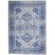 4&#39; X 6&#39; Navy Blue Geometric Dhurrie Area Rug - £61.09 GBP