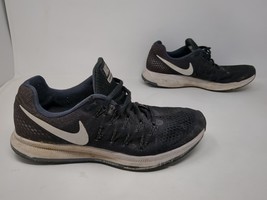 Nike Mens Air Zoom Pegasus 33 831352-001 Black Running Shoes Sneakers Me... - $29.69