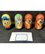 Disney Kelloggs Weeble woobles lot of 4 Chip #10 Dale #14 Donald #15 Dai... - £21.34 GBP
