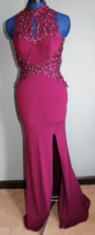 City Triangles Juniors Burgundy Sleeveless Maxi Prom Dress With Rhinestones ~3~ - £18.66 GBP
