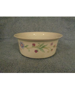 Oneida Ava Ovenware/ Microwave Small Bowl / White w/ Flowers 5 1/2&quot; Round - £8.52 GBP