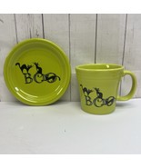 Fiesta Ware Boo JAVA Mug Appetizer PLATE Cats LEMONGRASS Green Fall HALL... - $893.38 MXN