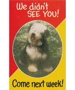 Vintage Postcard Sheepdog Sunday School Missed You 1977 Unused - £7.00 GBP