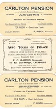 Antique France French Travel Ephemera Auto Tours Of France Carlton Pensi... - £25.58 GBP