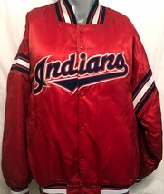VTG Starter Mens Cleveland Indians Red Satin Jacket Sz XL Diamond Collec... - $296.99