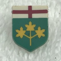 Ontario Coat Of Arms Crest  Pin Vintage Travel Souvenir Plastic - £7.80 GBP