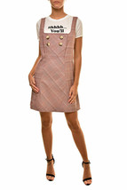 FREE PEOPLE Womens Dress Sleeveless Plaid Sarafan Elegant Stylish Pink Size US 4 - £44.86 GBP
