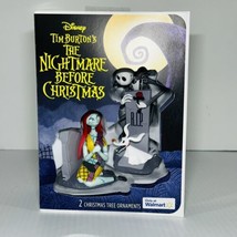 Nightmare Before Christmas Jack Sally Zero 2 Christmas Ornaments Hallmark 2023 - £23.53 GBP