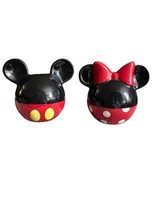 Disney Mickey and Minnie Mouse Ceramic Salt and Pepper Shakers Set, Red ... - €13,57 EUR