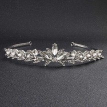 Fashion Tiaras and Crowns Women Princess Diadem Austrian Crystal Stone Hair Jewe - £13.14 GBP