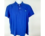 American Eagle Outfitters Men&#39;s Polo Shirt Size Large Blue Classic Fit TX3 - $8.41