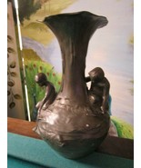 J.P Kayser  Kayserzinn Jugendstil Art Nouveau Pewter Vase Planter Consol... - $516.98 CAD+