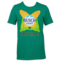 Busch Light Shuck It! Green Corn T-Shirt Yellow - £19.74 GBP