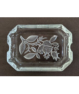 Mid Century Etched Glass Ashtray Jewelry Trinket Dish  Vintage MCM Decor  - €8,68 EUR